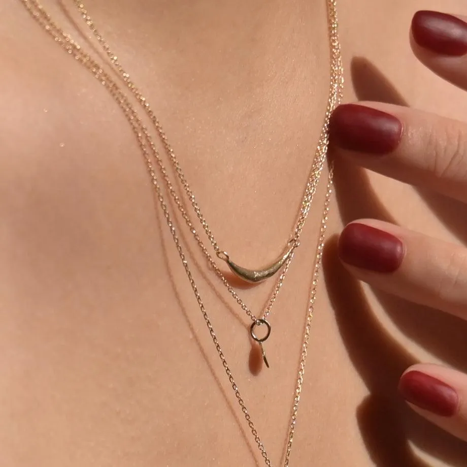 9ct Gold Connected Eclipse Necklace - Image 4