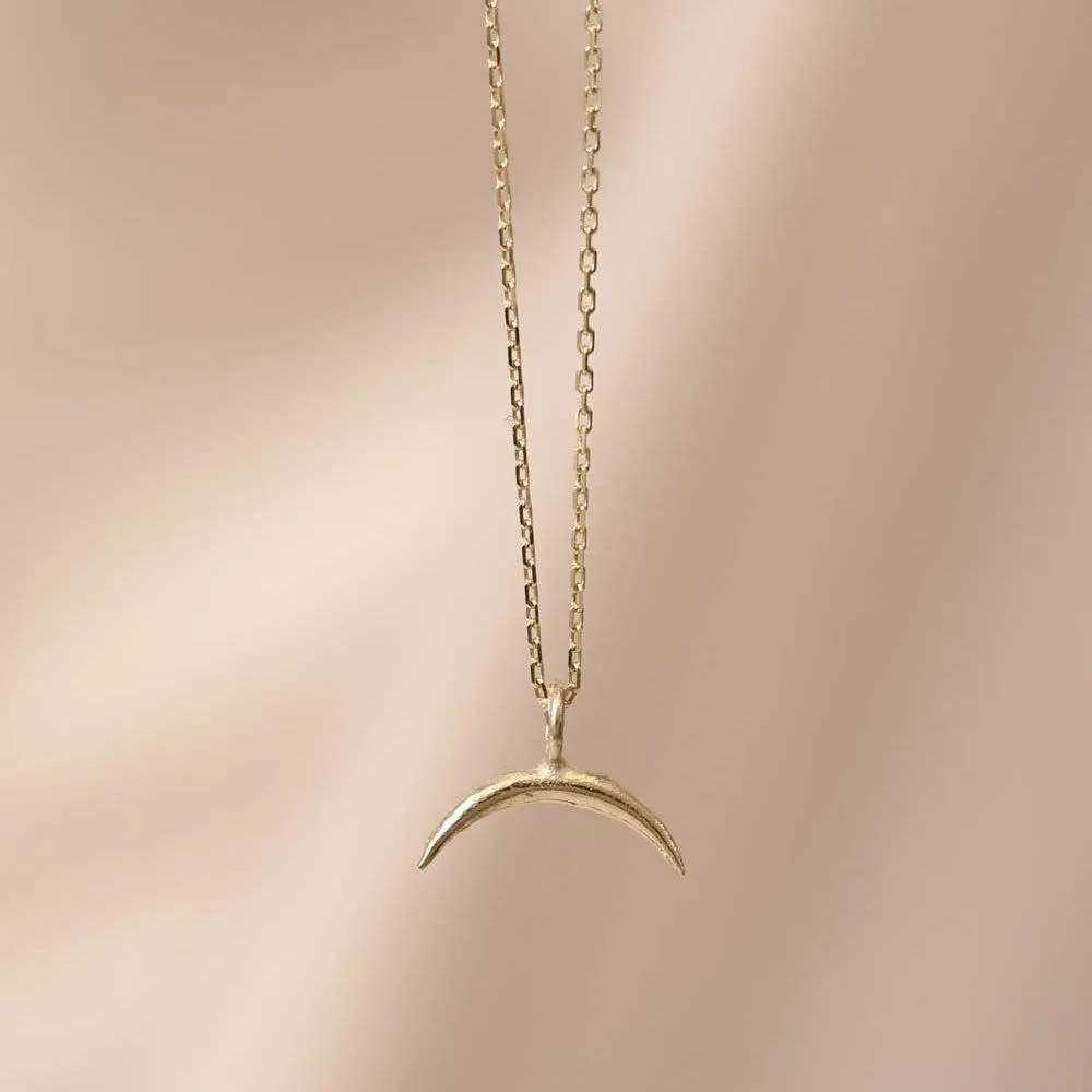 9ct Gold Dainty Eclipse Pendant Necklace - Image 3