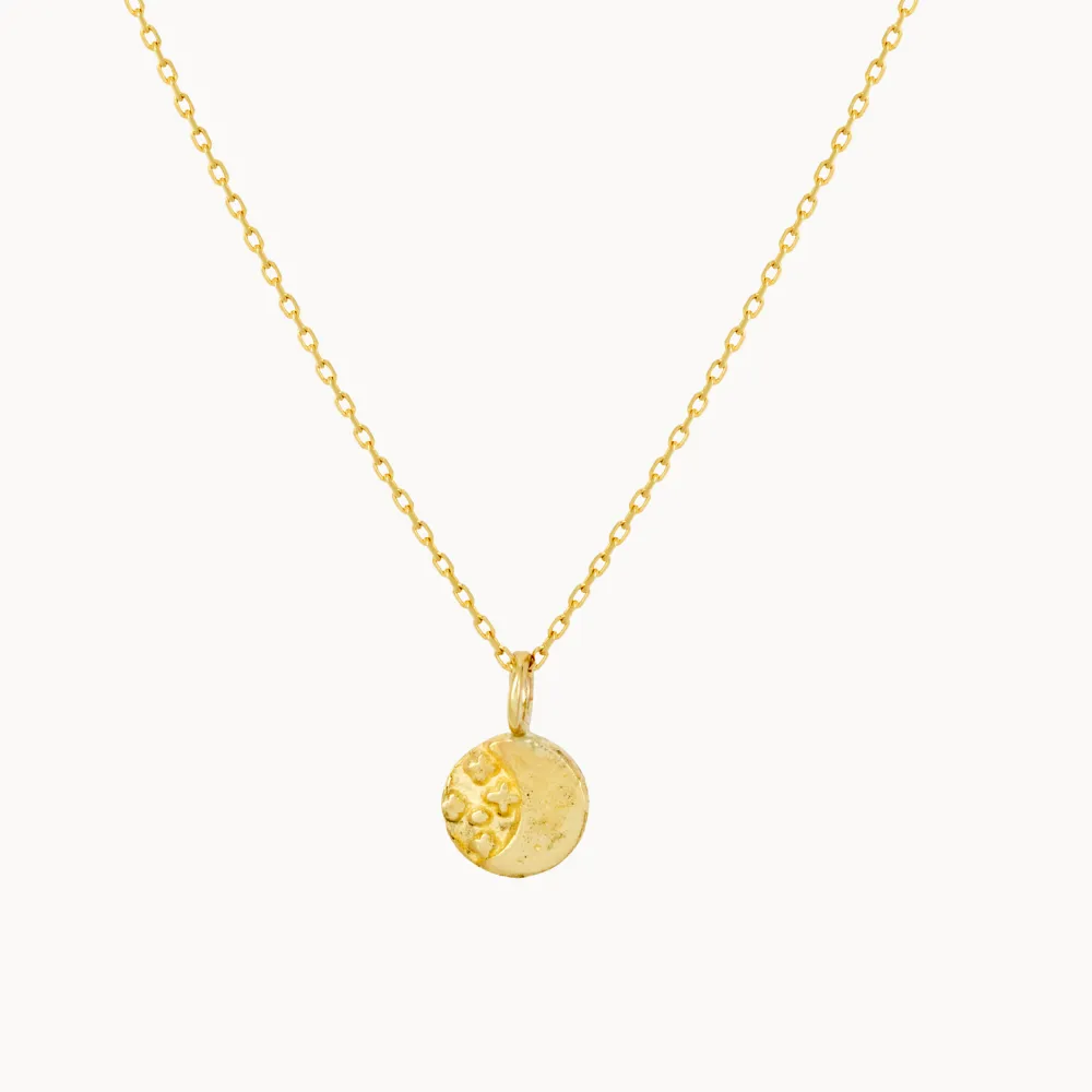 9ct Gold Mini Moonlight Pendant Necklace - Image 3