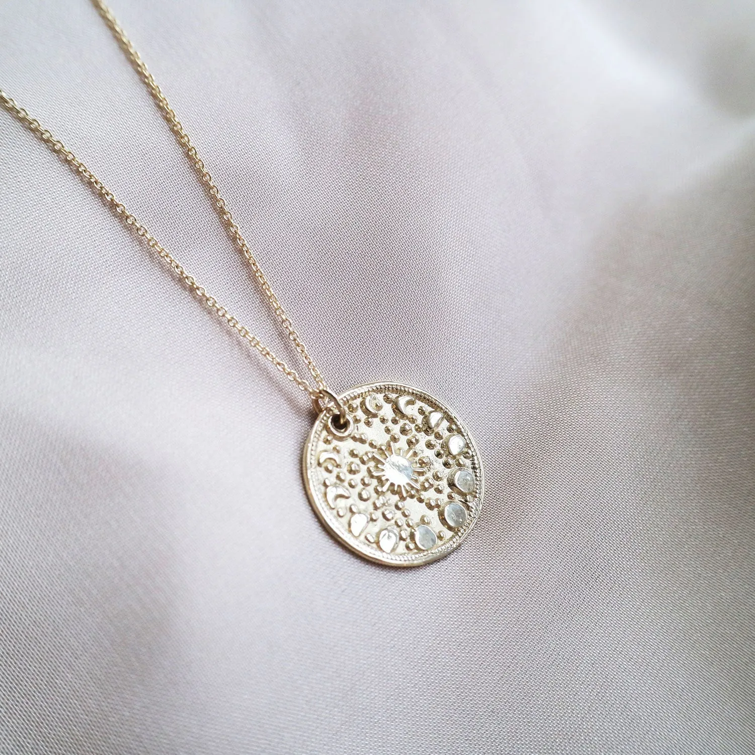 9ct Gold Personalised Moonphase Necklace - Image 3