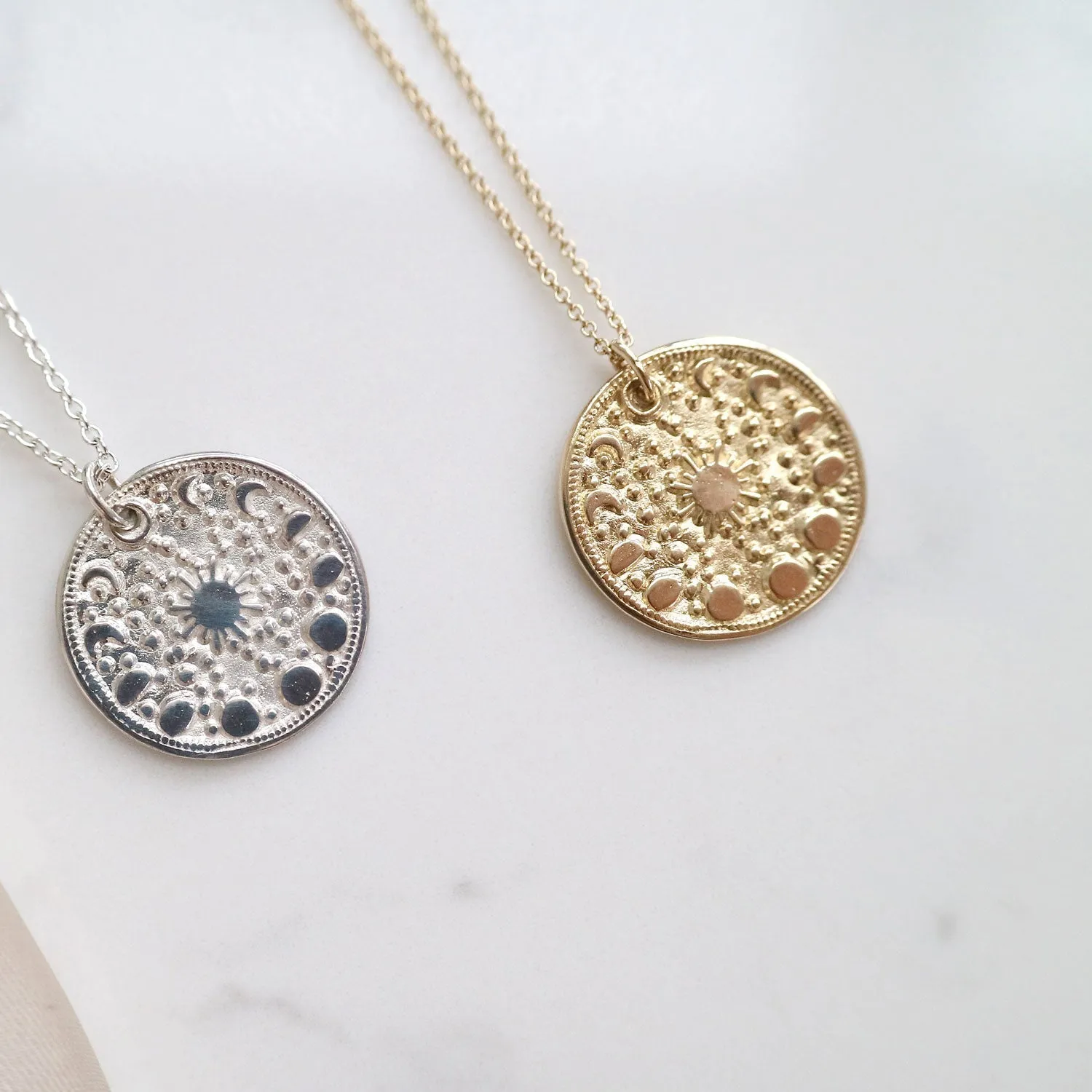 9ct Gold Personalised Moonphase Necklace - Image 5