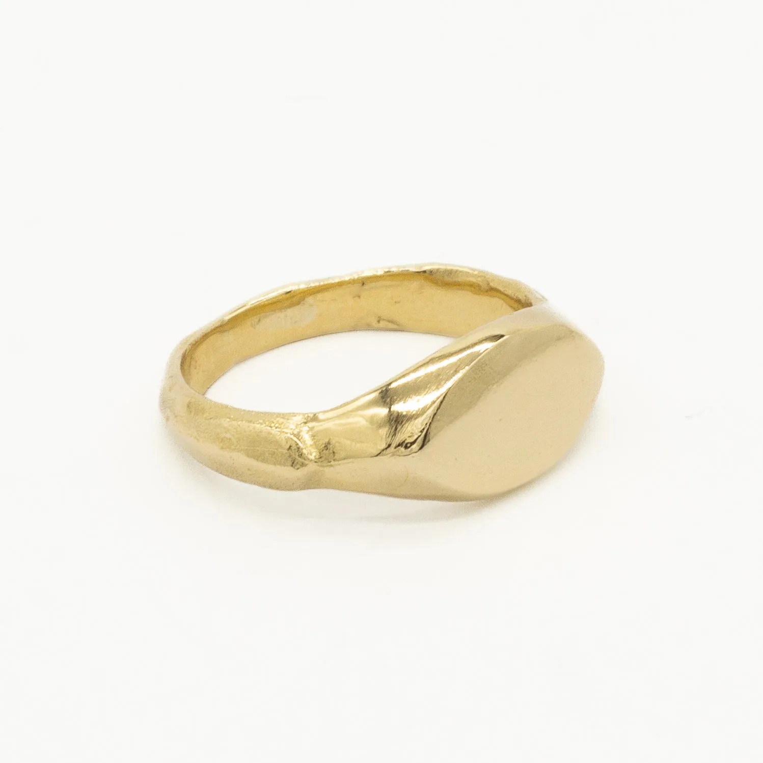 9ct Gold Ancient Signet Pinkie Ring - Image 4