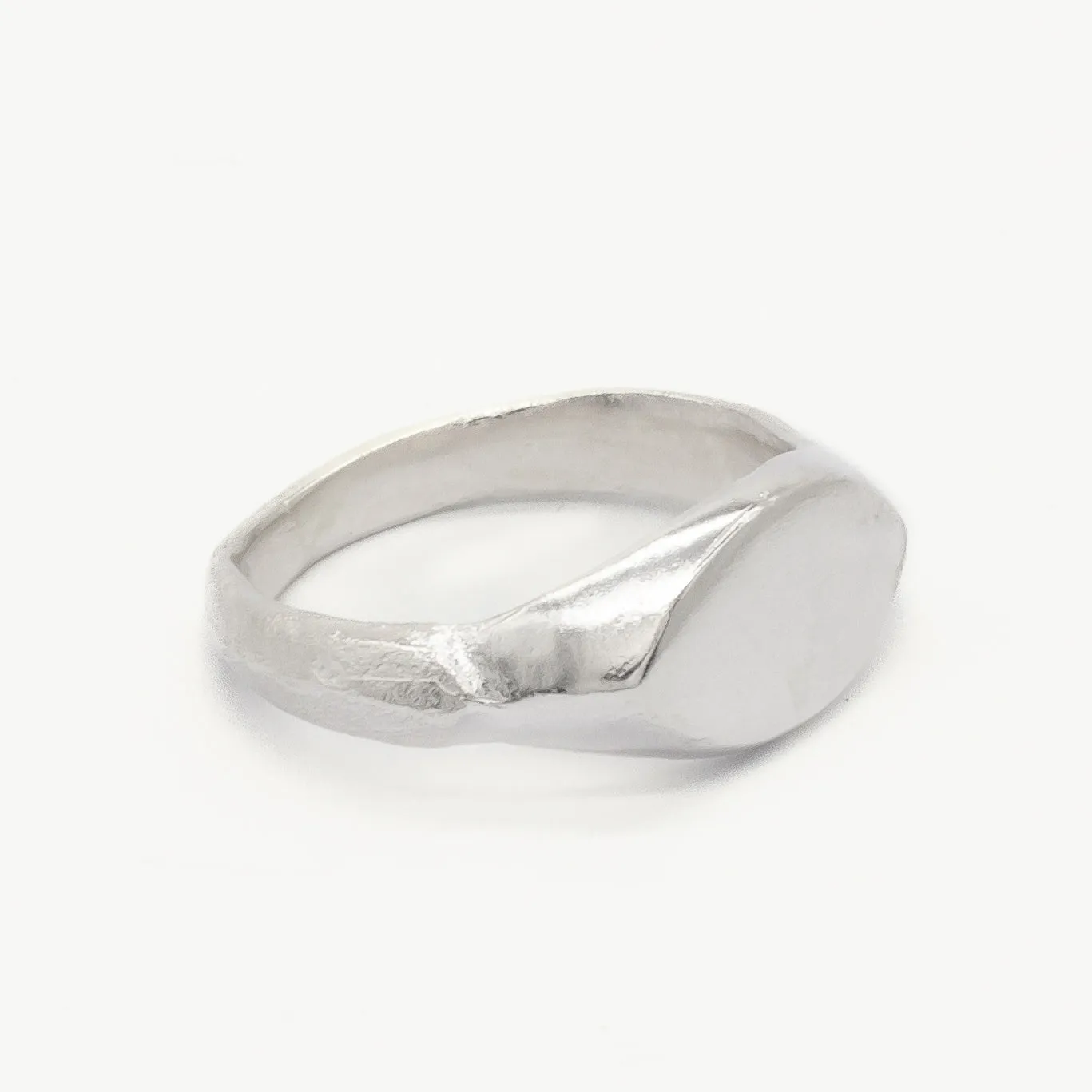 Silver Ancient Signet Pinkie Ring - Image 6
