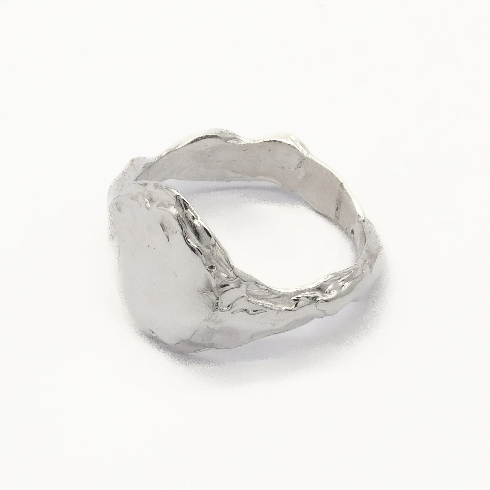 Silver Bloom Full Moon Ring - Image 5