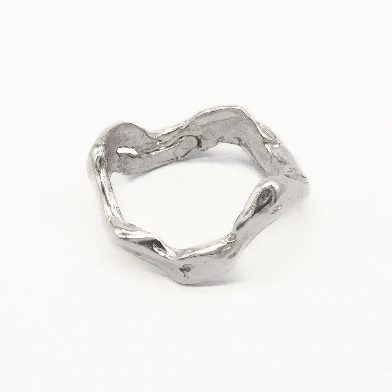 Silver Bloom Wave Ring - Image 3