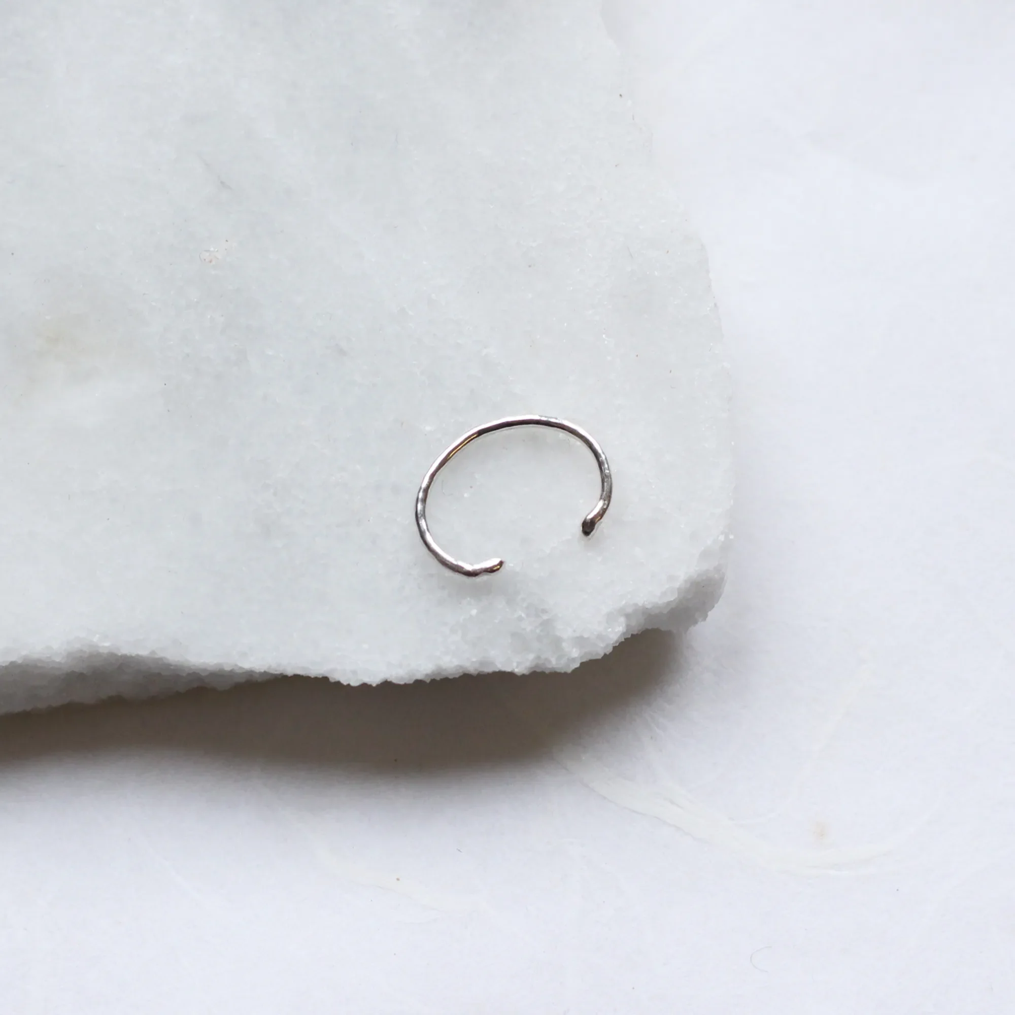Silver Delicate Hammered Conch Ear Cuff - Image 3