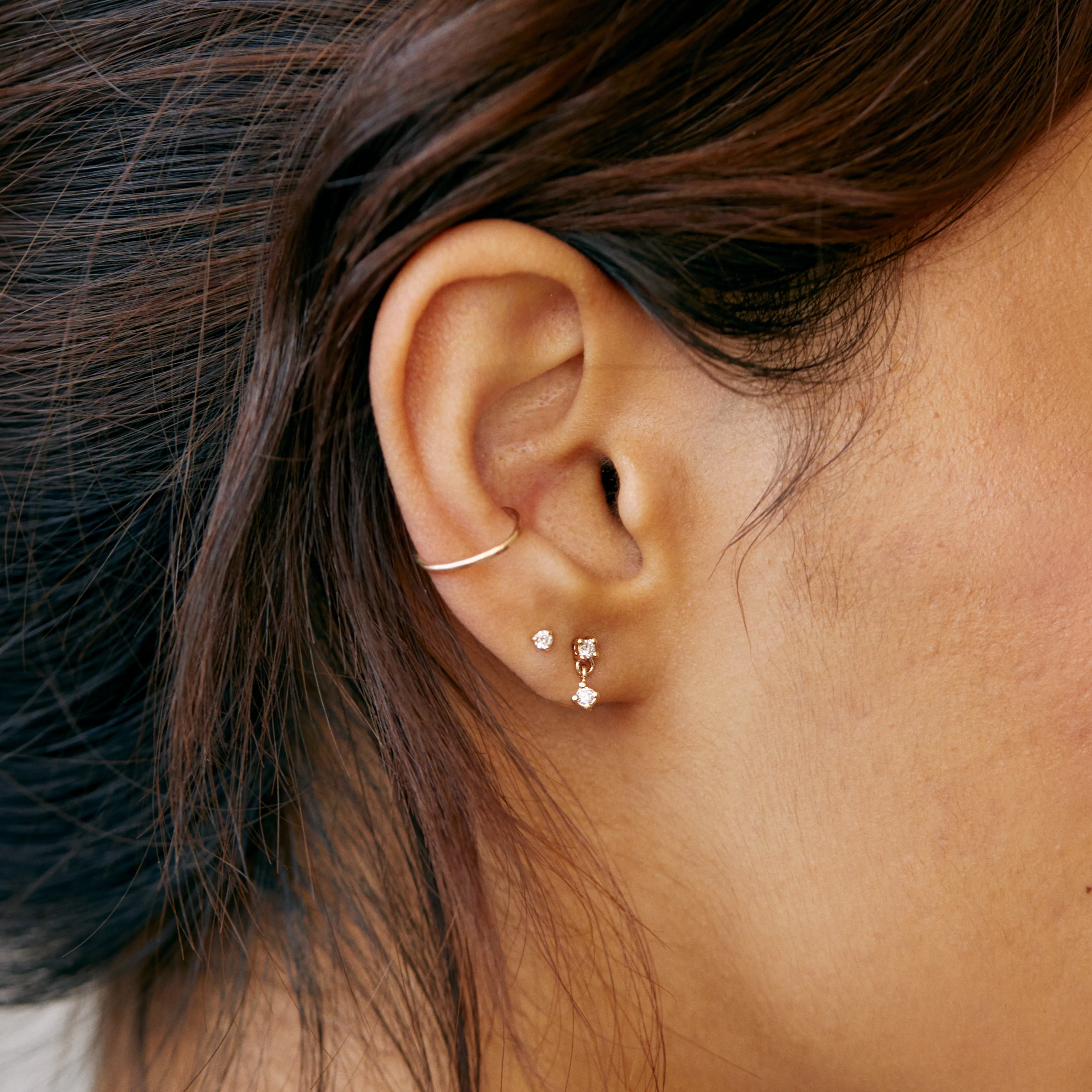 Silver Delicate Hammered Conch Ear Cuff - Image 4