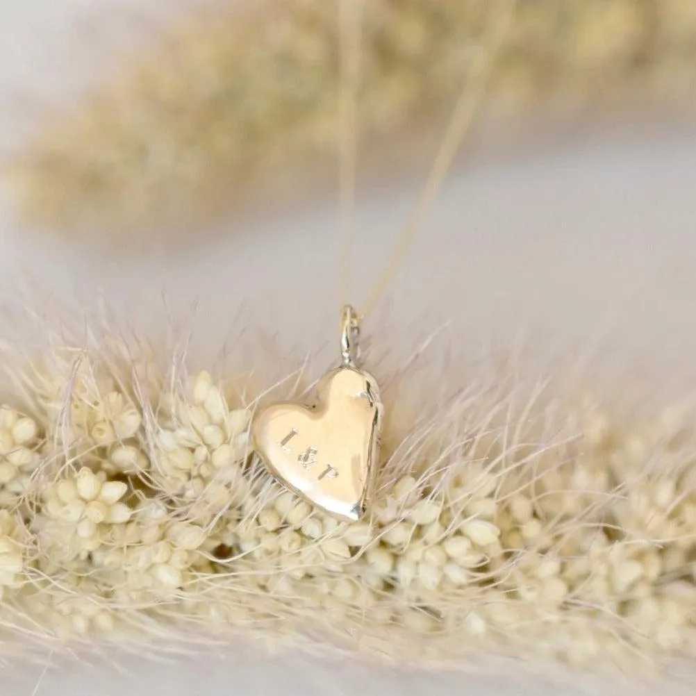 9ct Gold Personalised Handformed Heart Pendant Necklace - Image 5