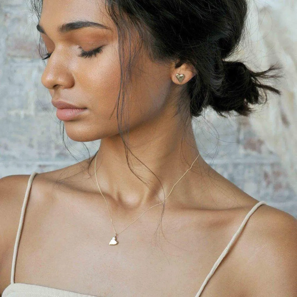 9ct Gold Personalised Handformed Heart Pendant Necklace - Image 7