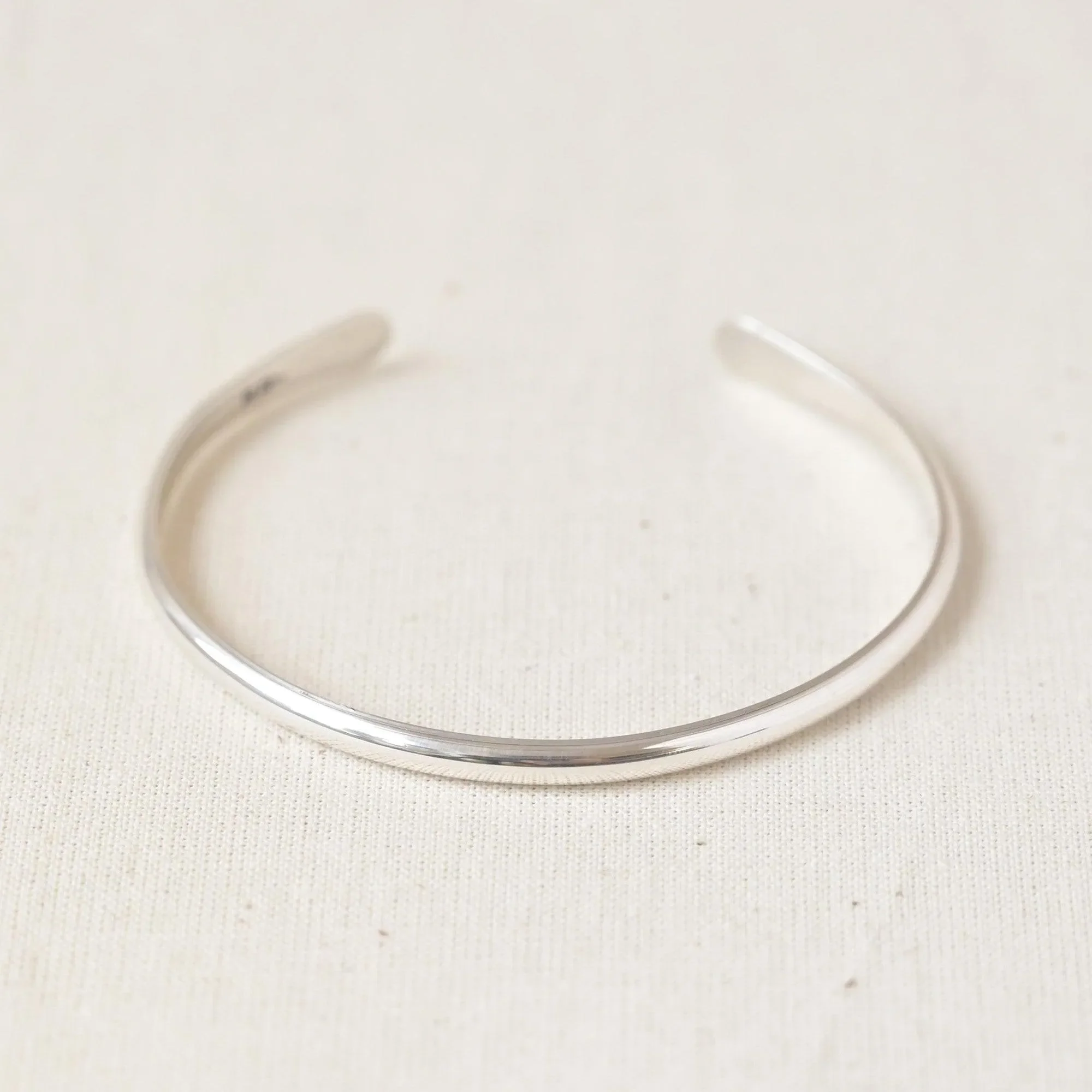 Silver Personalised Cuff Bangle - Image 5