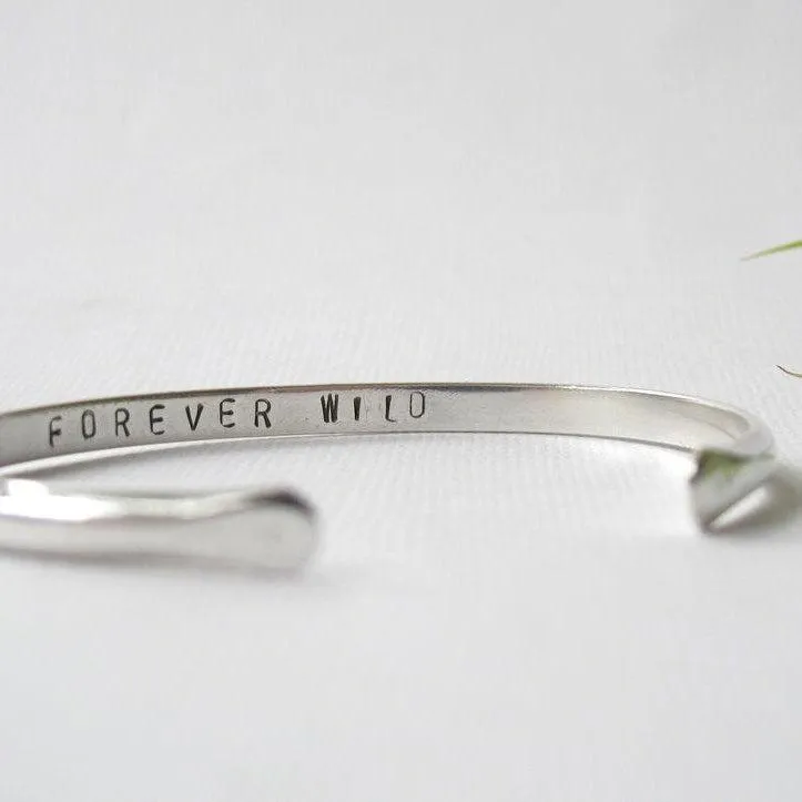 Silver Personalised Cuff Bangle - Image 6