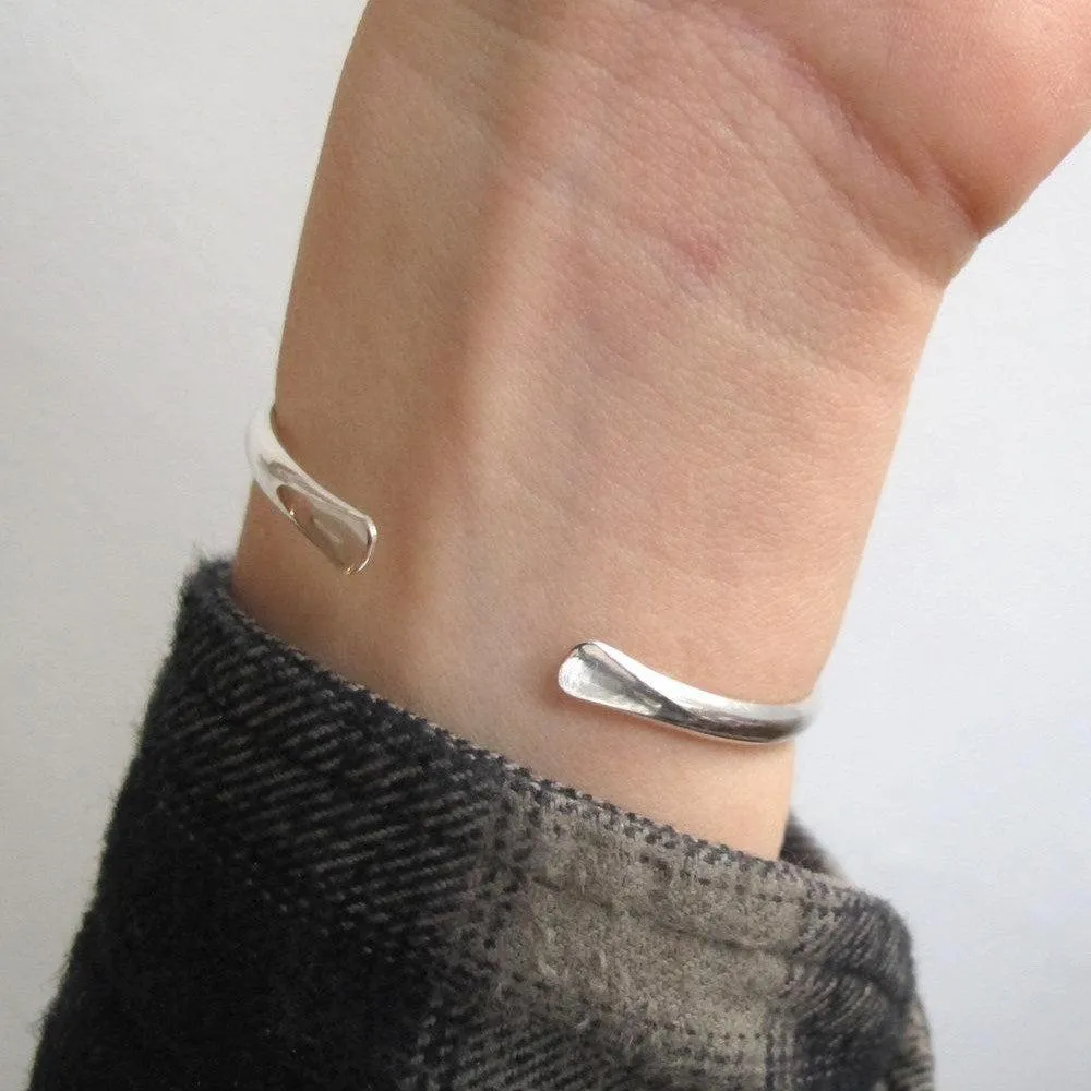 Silver Personalised Cuff Bangle - Image 8