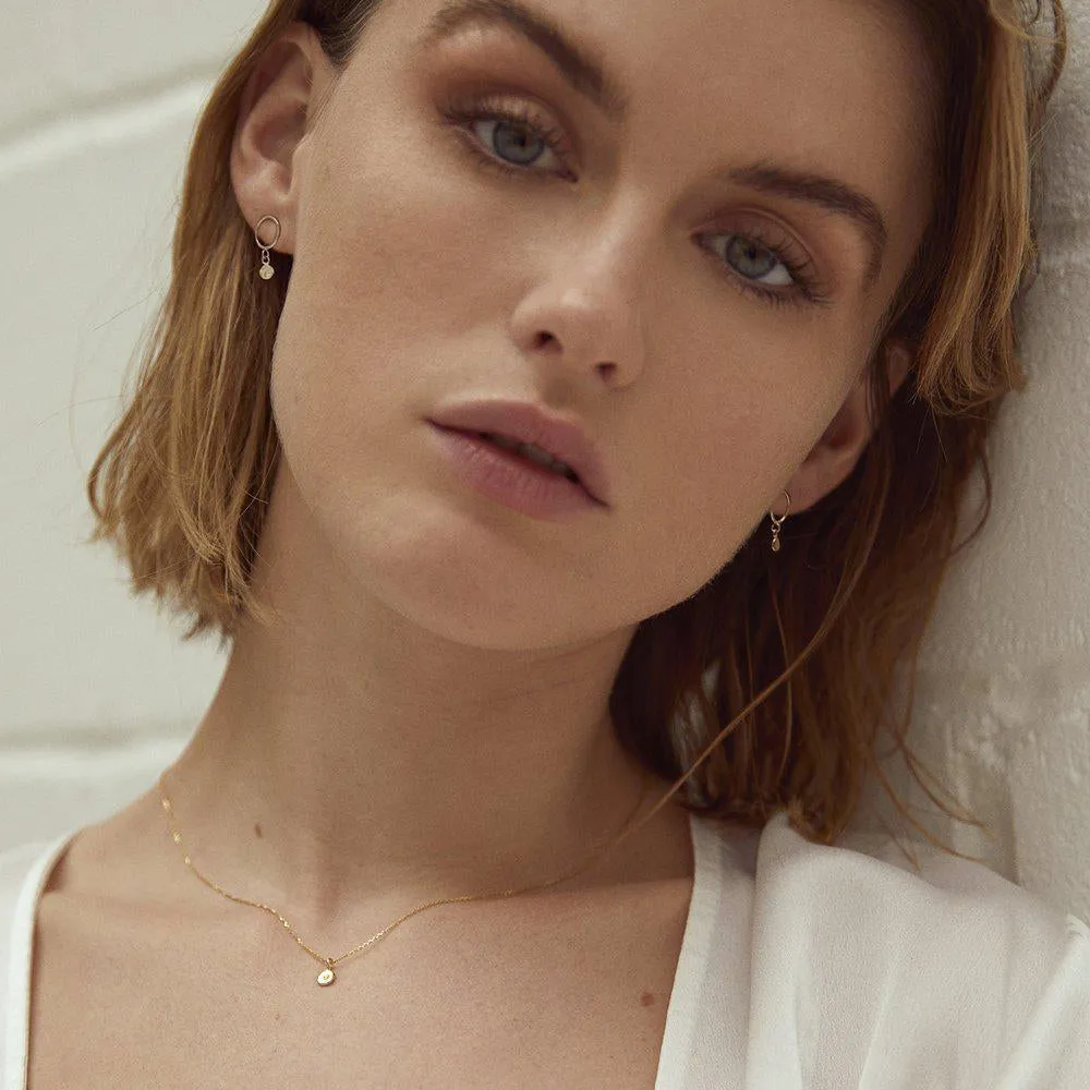 9ct Gold Dot Necklace With Initial - Image 3