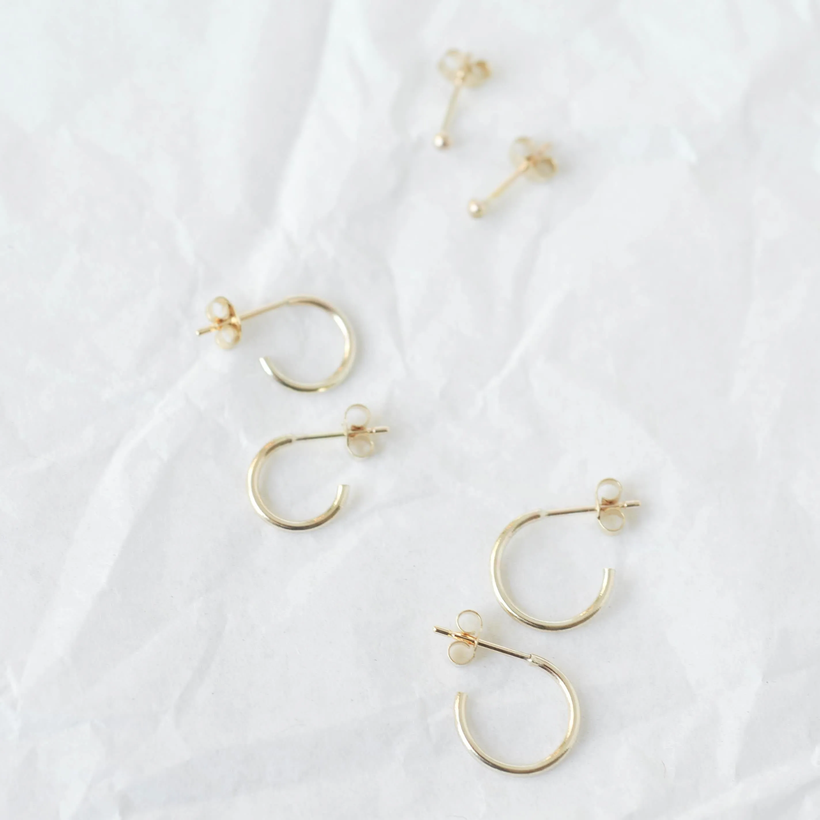 9ct Gold Mix and Match Hoop Set - Image 4