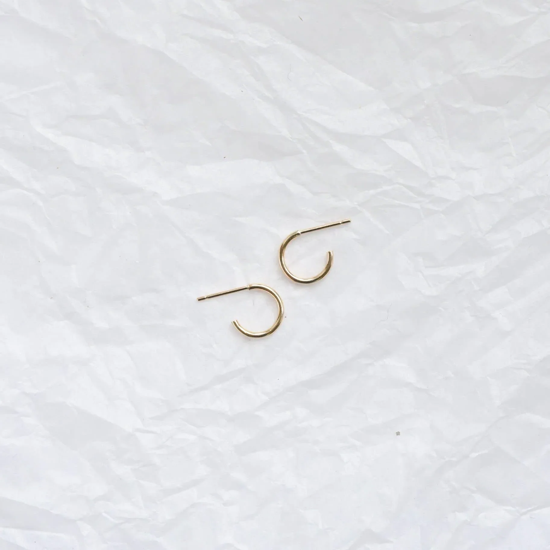 9ct Gold Micro Delicate Hoop Earrings - Image 4