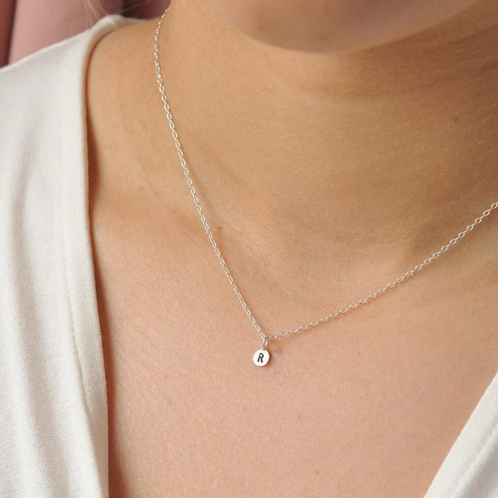 Silver Dot Necklace With Initial - Image 3