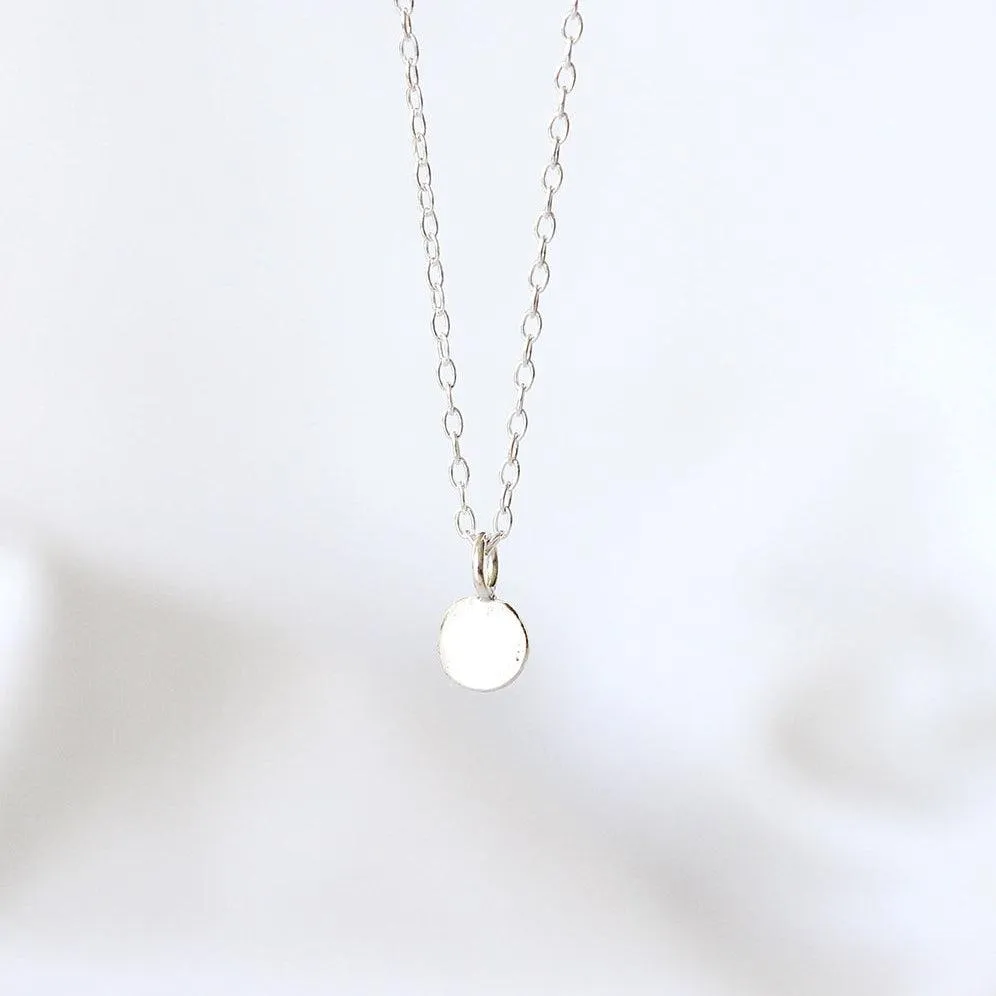 Silver Dot Necklace With Initial - Image 4