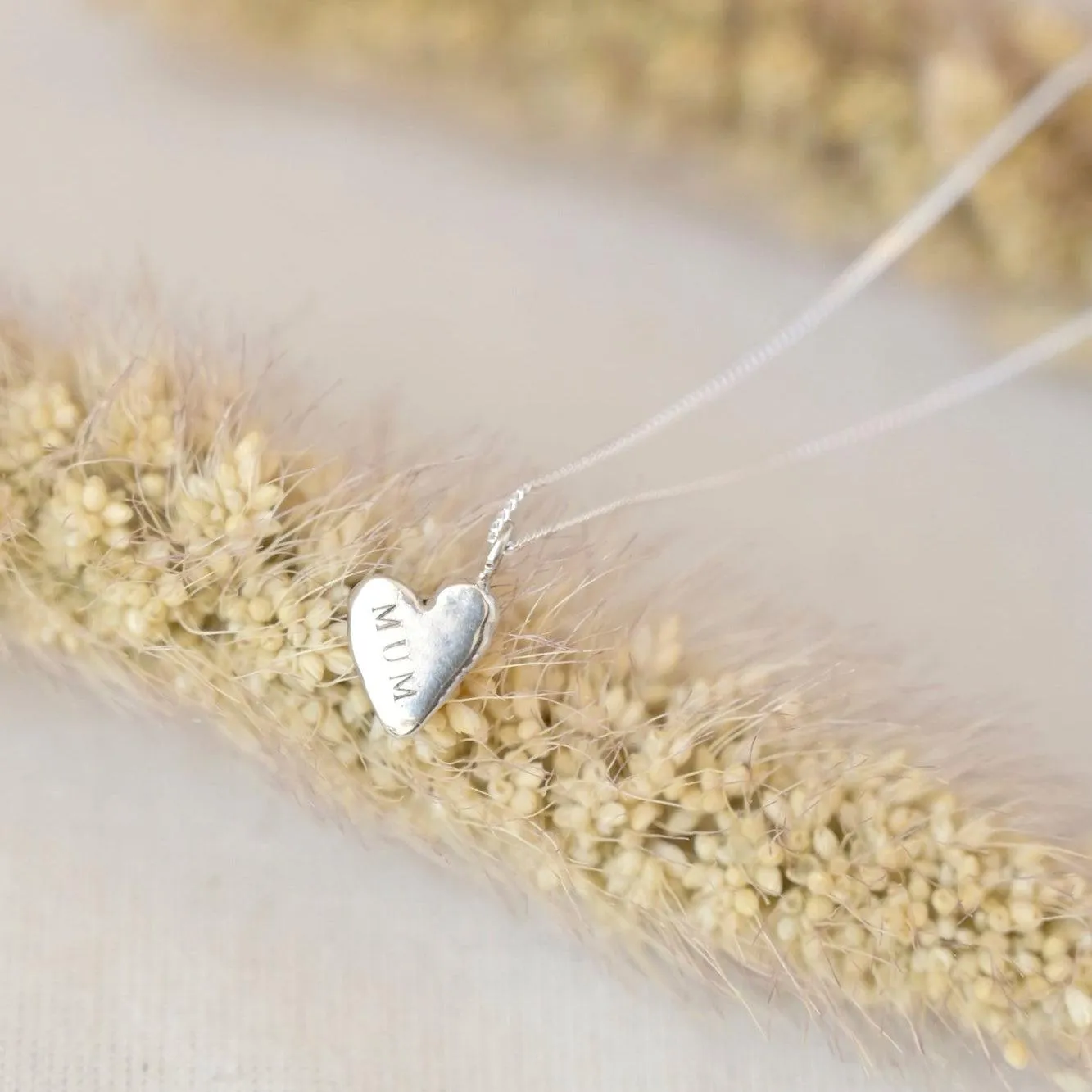 Silver Personalised Handformed Heart Pendant Necklace - Image 4