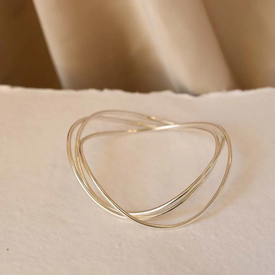 Silver Flow Bangle - Image 5