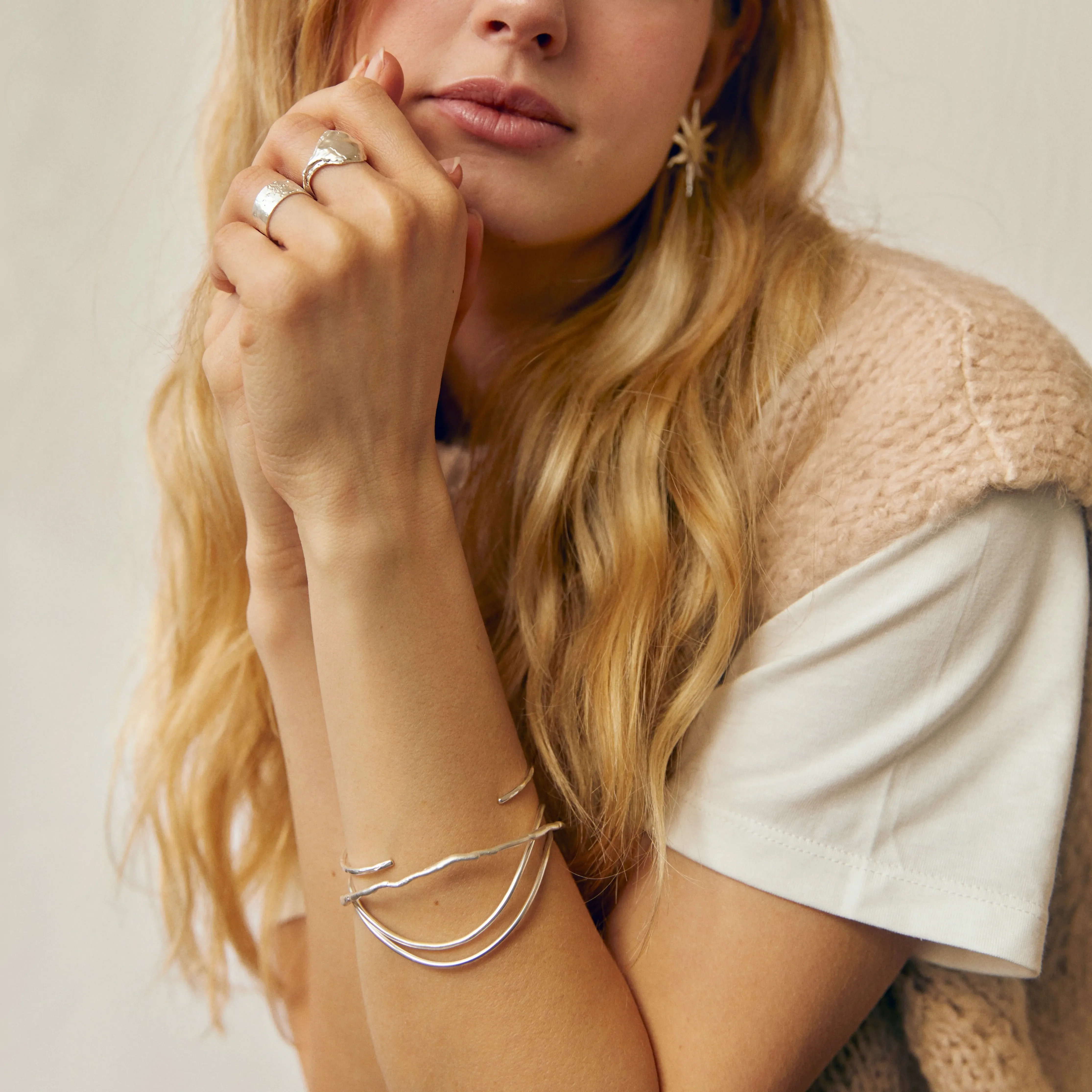 Silver Flow Bangle - Image 9