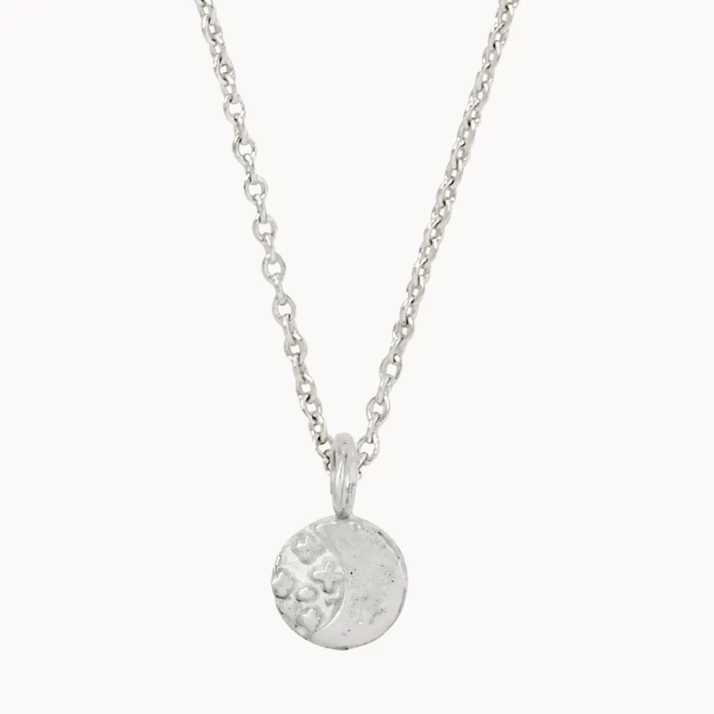 Silver Mini Moonlight Pendant Necklace - Image 3