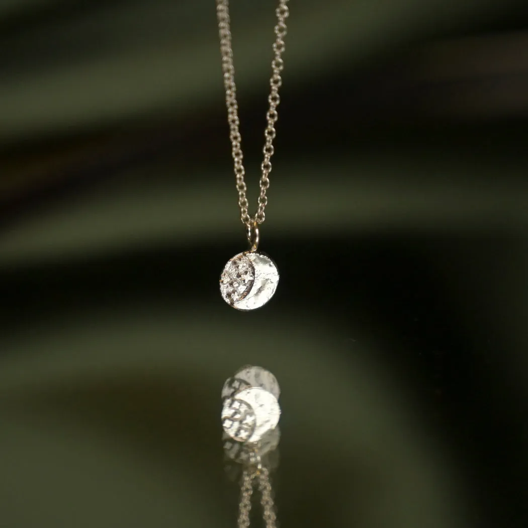 Silver Mini Moonlight Pendant Necklace - Image 4