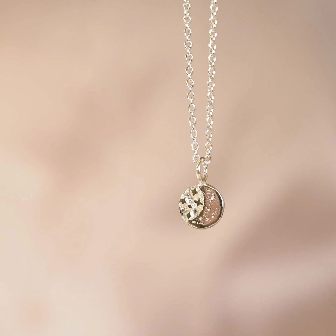 Silver Mini Moonlight Pendant Necklace - Image 5