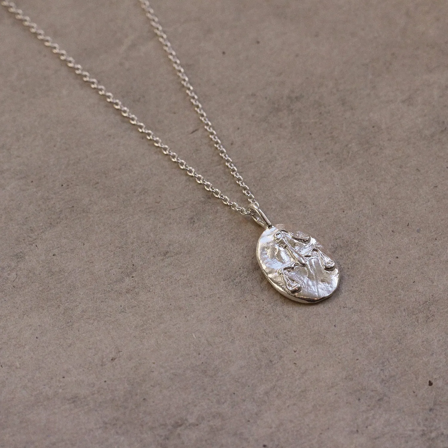 Silver Personalised Libra Necklace - Image 3
