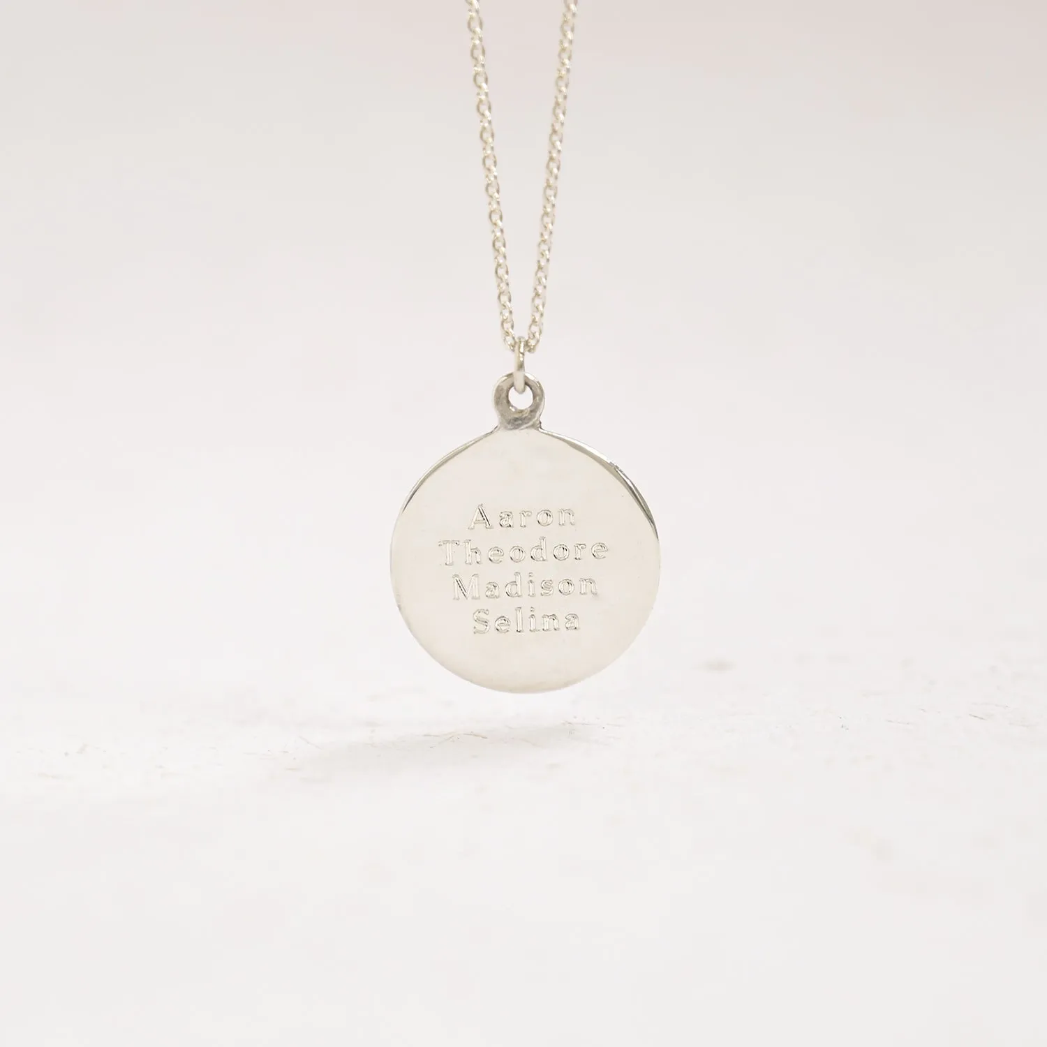 Silver Personalised Saint Christopher Medallion Necklace - Image 3