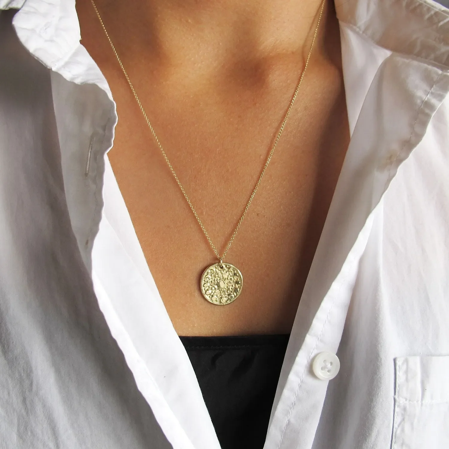 9ct Gold Personalised Moonphase Necklace - Image 4