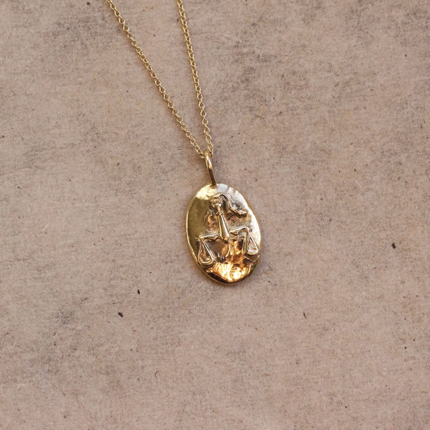9ct Gold Personalised Libra Necklace - Image 3