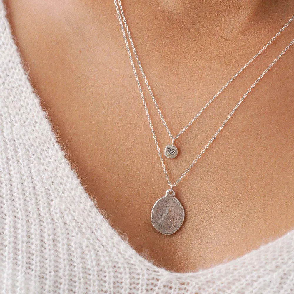 Silver Tiny Heart Necklace - Image 4