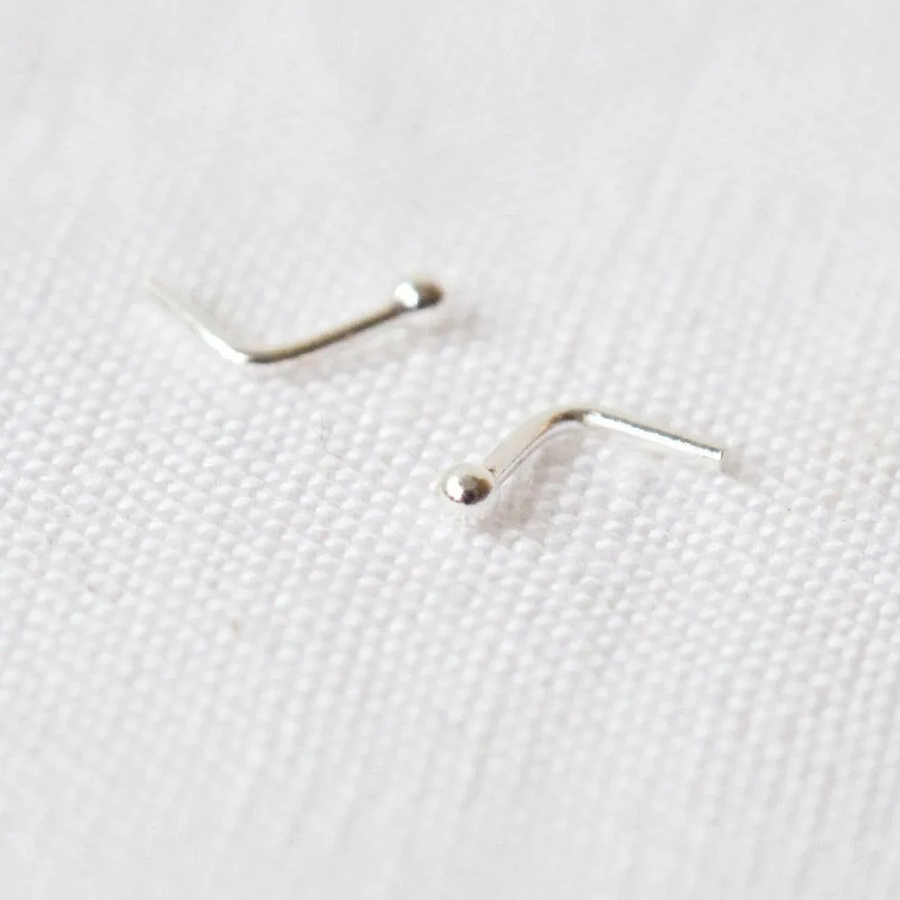 Silver Very Delicate Cartilage Stud - Image 4
